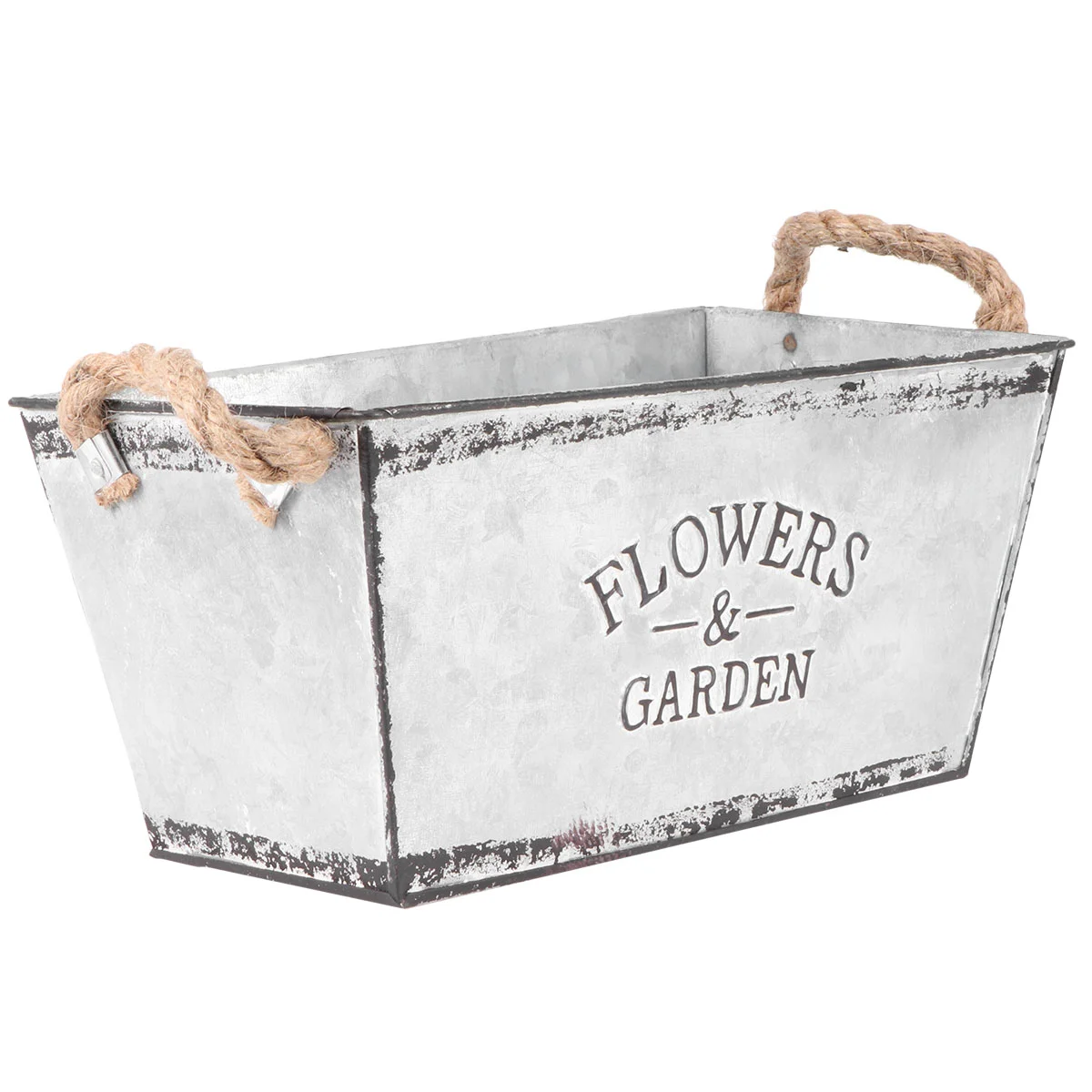 

Iron Flower Buckets Galvanized Tub Planter Rustic Metal Flower Pot Tub Floral Bucket Vase Handle Farmhouse Cactus Pot Farmhouse
