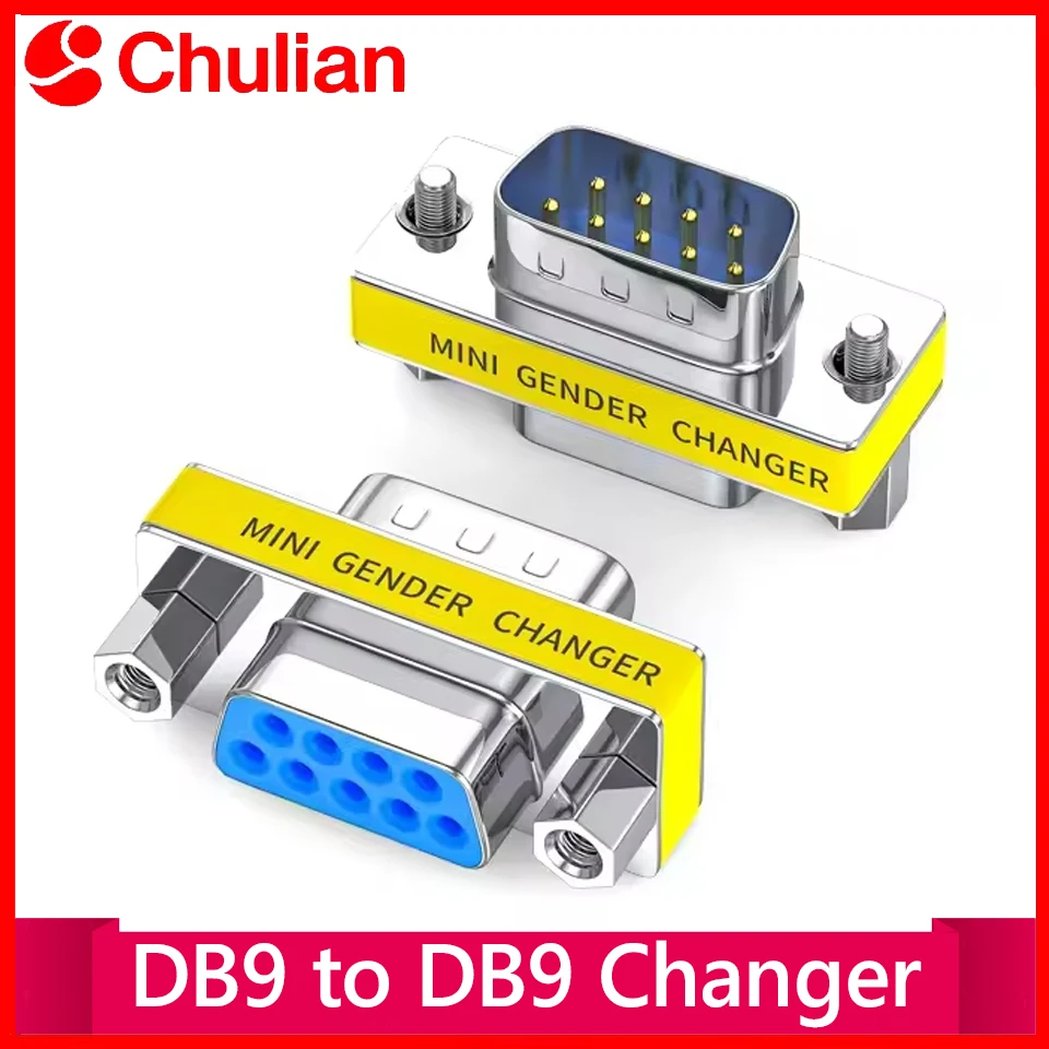 Universal RS232 Serial Adapter: Mini Gender Changer for DB9 Pin Configurations