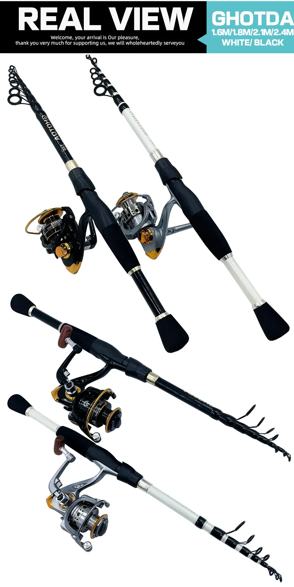 Fishing Rod and Spinning Reel Combo Set for Freshwater 1.6