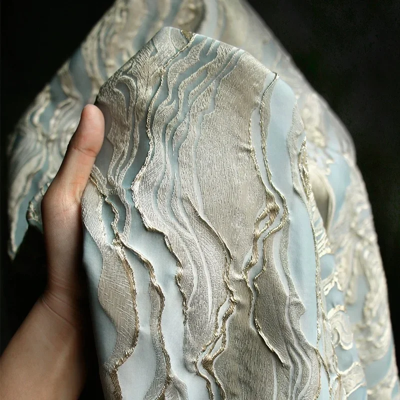 

Ретро высококачественная ткань с Рельефной текстурой гор креативная трехмерная текстура жаккардовая верхняя Подарочная одежда дизайнерская ткань