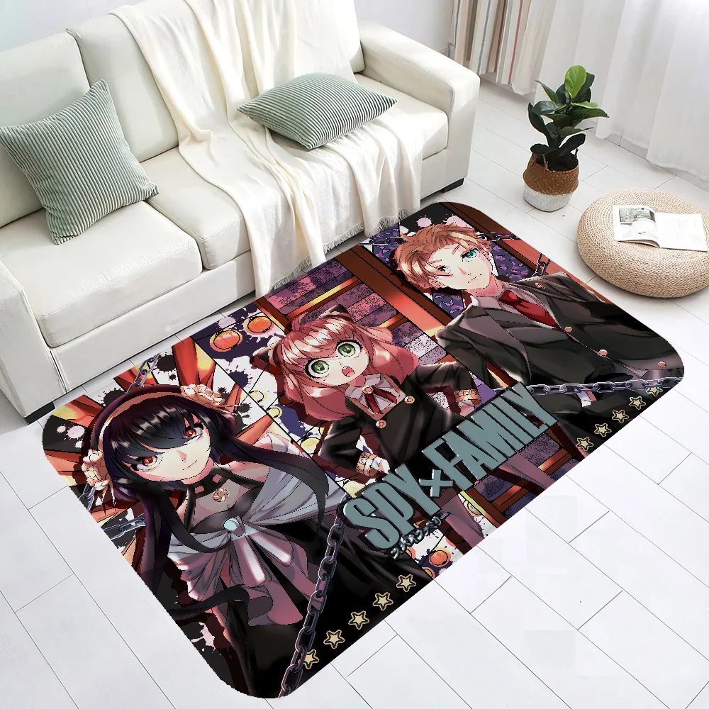 Spy x Family Room Mats Anti-slip Absorb Water Long Strip Cushion Bedroon Mat Household Carpets 4