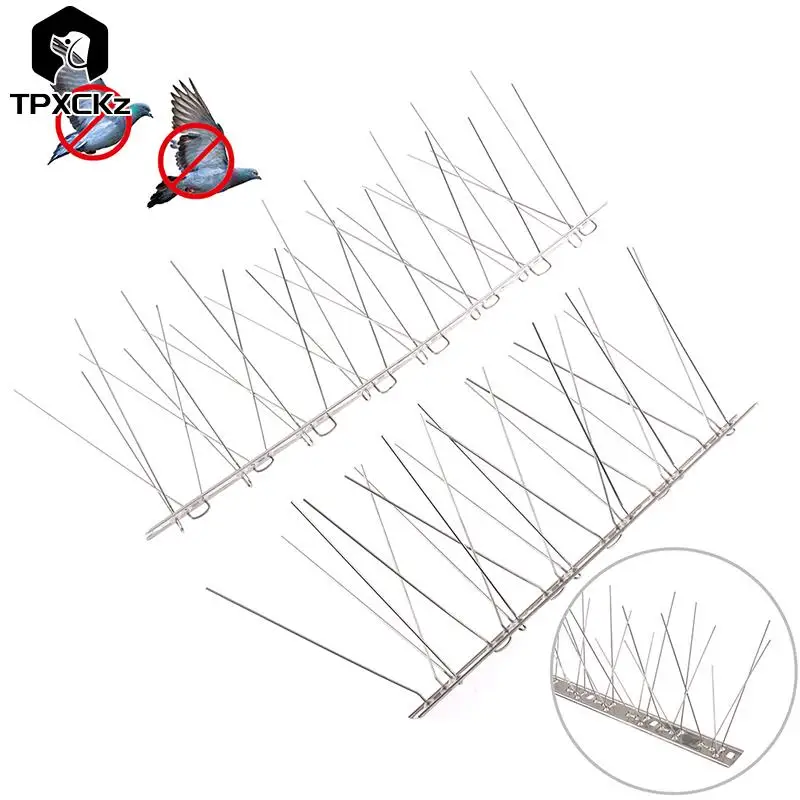 

Stainless Steel Repeller Bird and Pigeon Spikes Deterrent Anti Bird Stainless Steel Spike Strip Bird Scarer Repeller for Pigeon