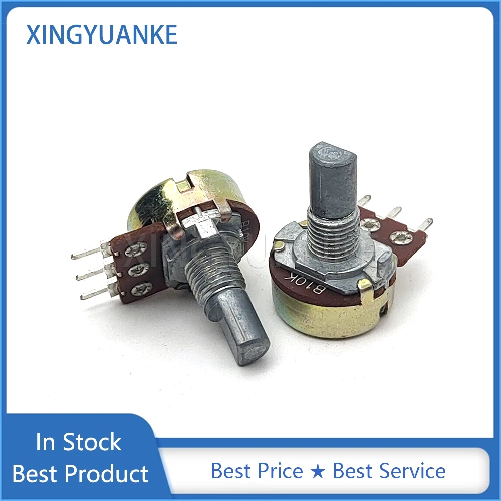 5PCS WH148 Type Single 3-Pin B5K B10K B20K B50K B100K Amplifier Audio Volume Potentiometer D Shaft Length 15MM multiturn potentiometer linear potentiometer rotary potentiometer potentiometer kit trimmer potentiometer