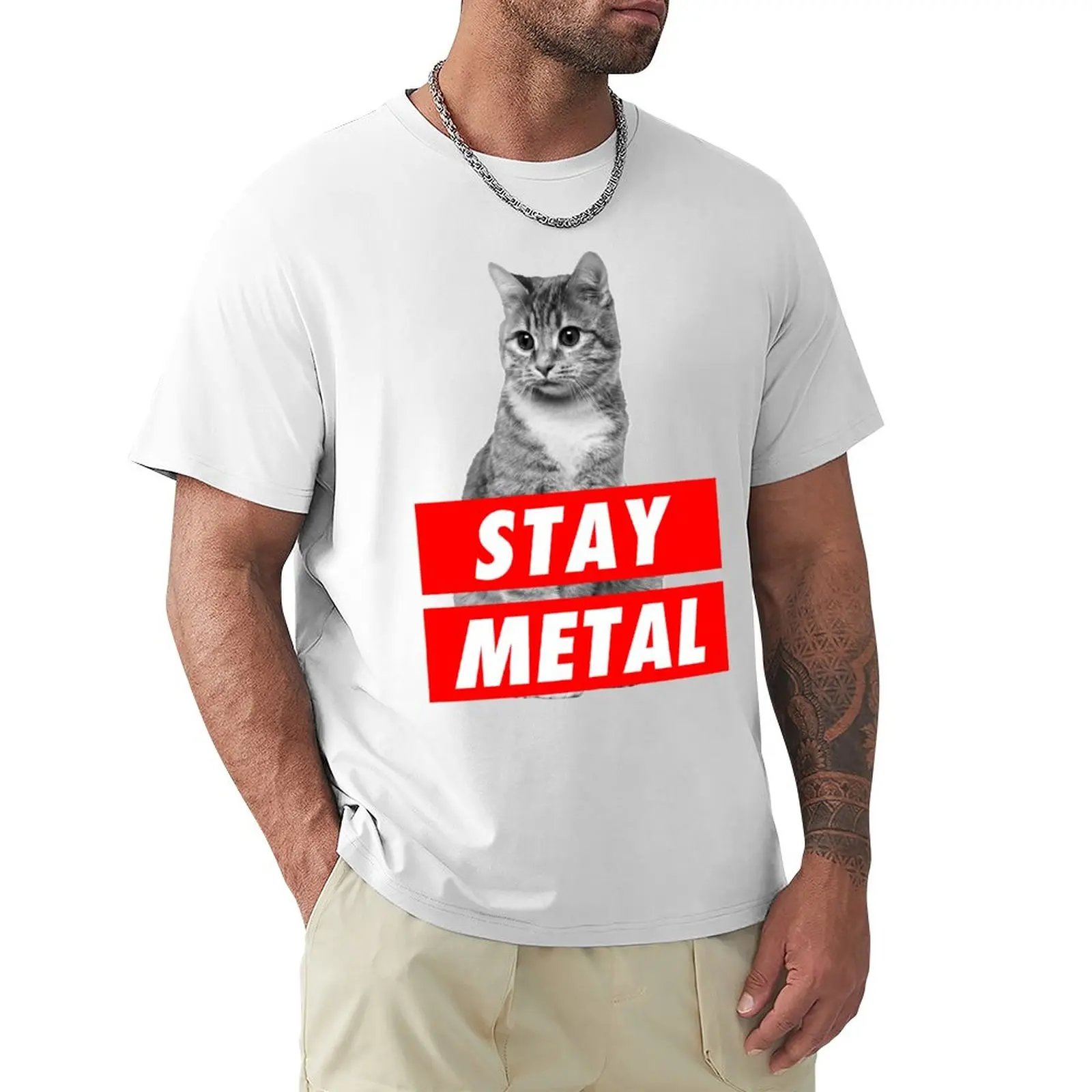 

STAY METAL T-Shirt custom t shirt black t shirts heavyweight t shirts men clothes