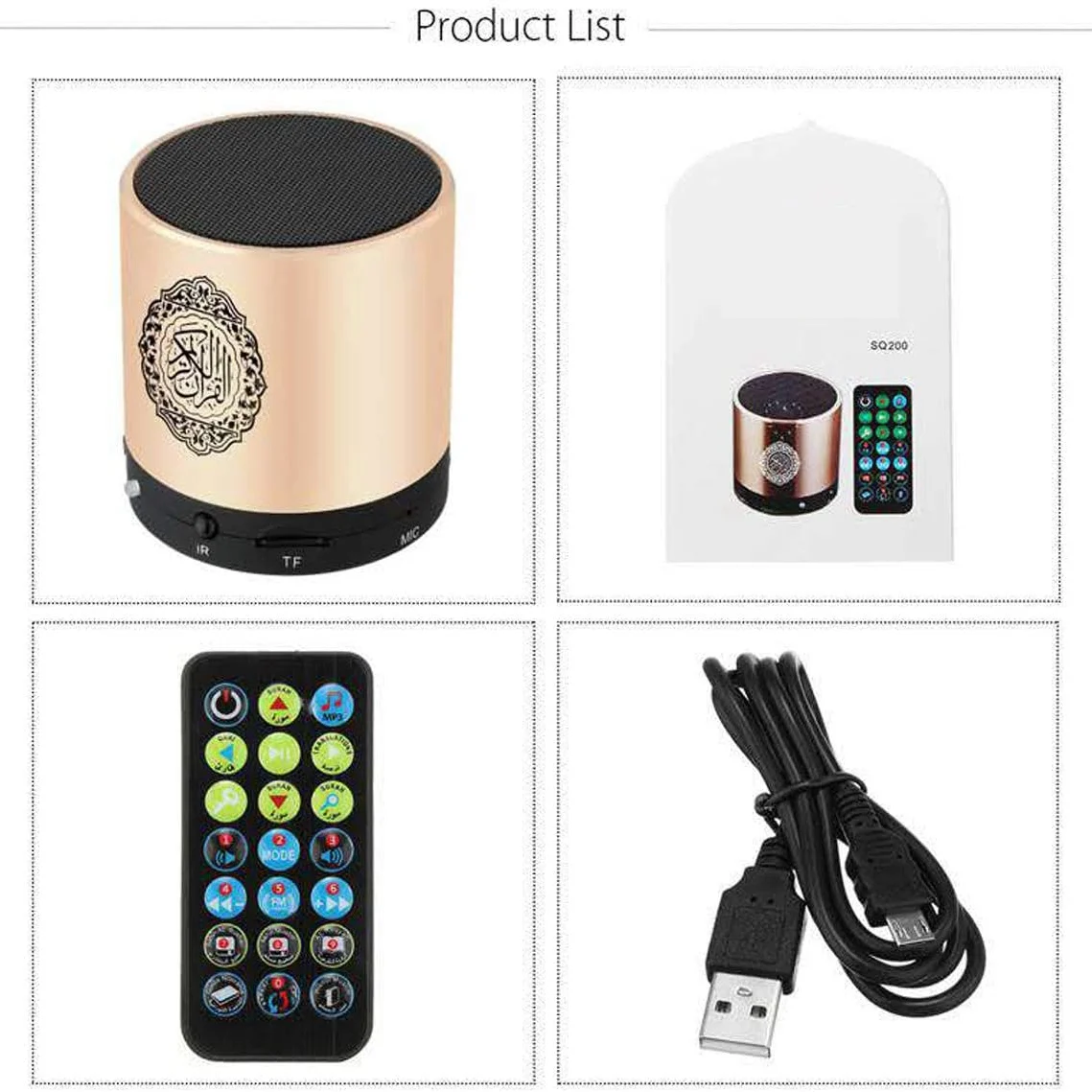 Quran Muslim Speaker Smart Koran Translation Small Portable Remote Control Bluetooth MP3 FM IF Player Ramadan Hajj Gifts NND