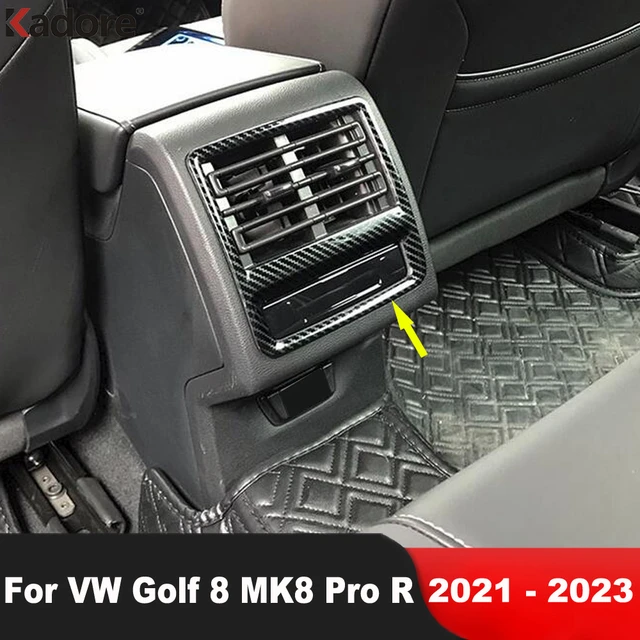 Für Volkswagen VW Golf 8 MK8 Pro R 2021-2023 Carbon Auto Armlehne Hinten  Zustand Air Vent Outlet Abdeckung trim Innen Zubehör - AliExpress