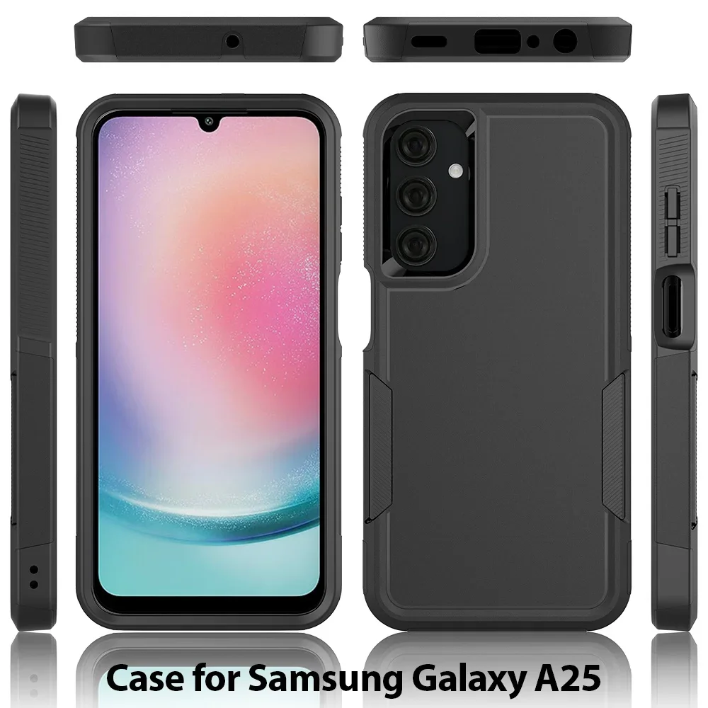 Hybrid Rugged Armor Shockproof Phone Case with TPU Plastic Back Cover