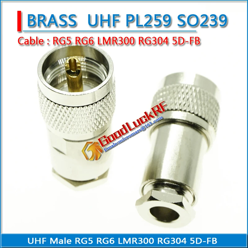 Connettore Coassiale UHF SO239 A SO239 - Doppio Femmina Per Radio, Antenne, 50 Ohm Cavo Tv Antenna