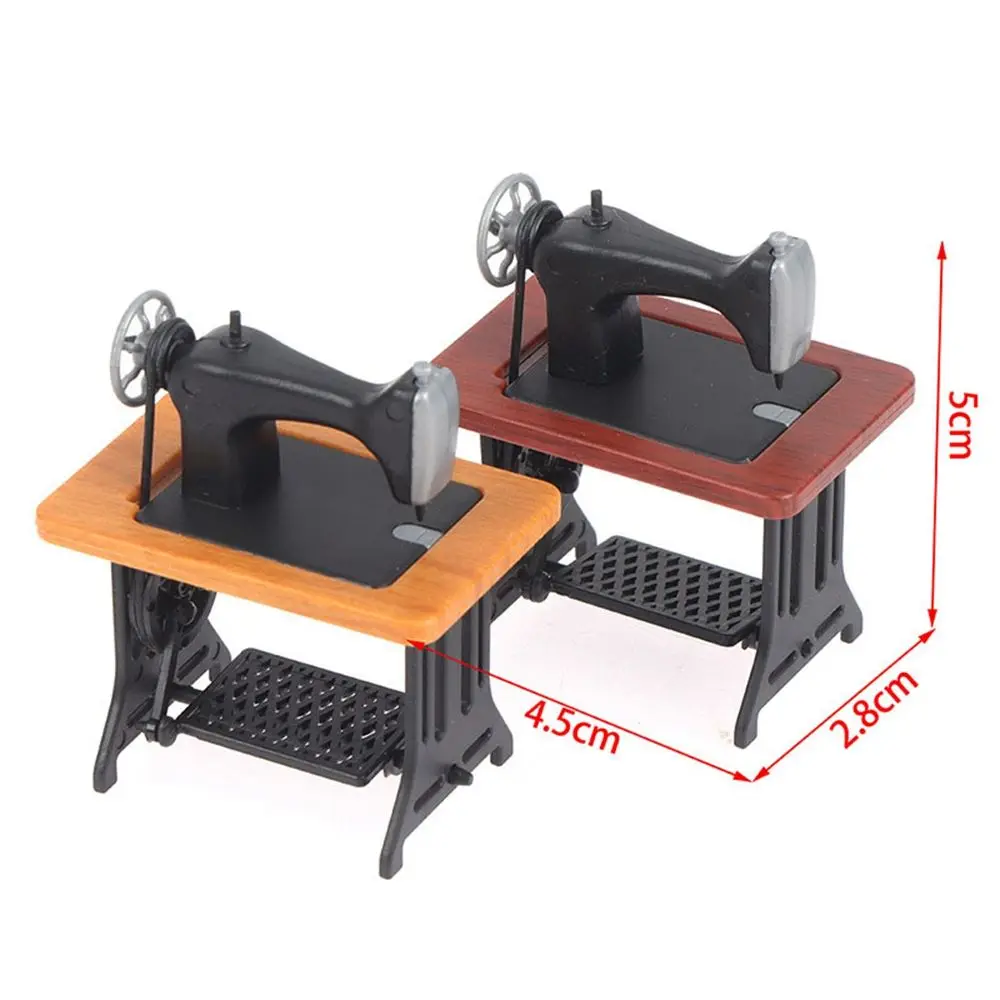 1:12 Scale  Gift  Mini Exquisite DIY Decoration Gift  Sewing Machine wooden Sewing Machine  House