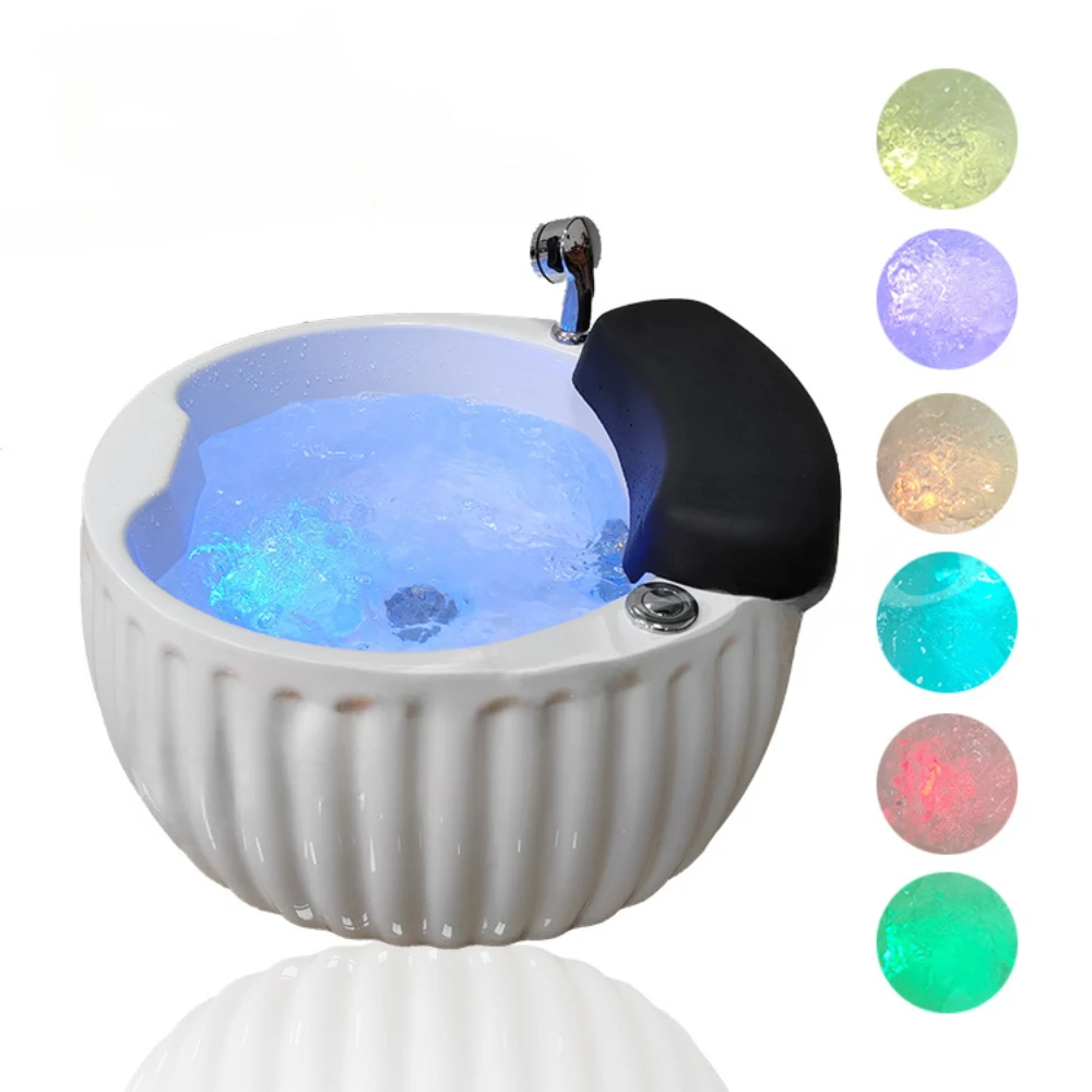 Description Picture 2 of itempipeless pedicure chair bowls pink portable chair spa massage CE certification