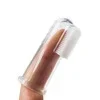 Soft Pet Finger Toothbrush for Dogs - Oral Care and Cleaning Tool (Transparent)
