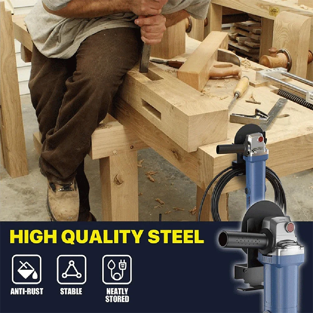 1-2Pcs Angle Grinder Holder Polisher Holder Storage Rack Wall Mounted Bracket for Homes Shops Workbenches Hand Sander Tool-angle grinder bracket