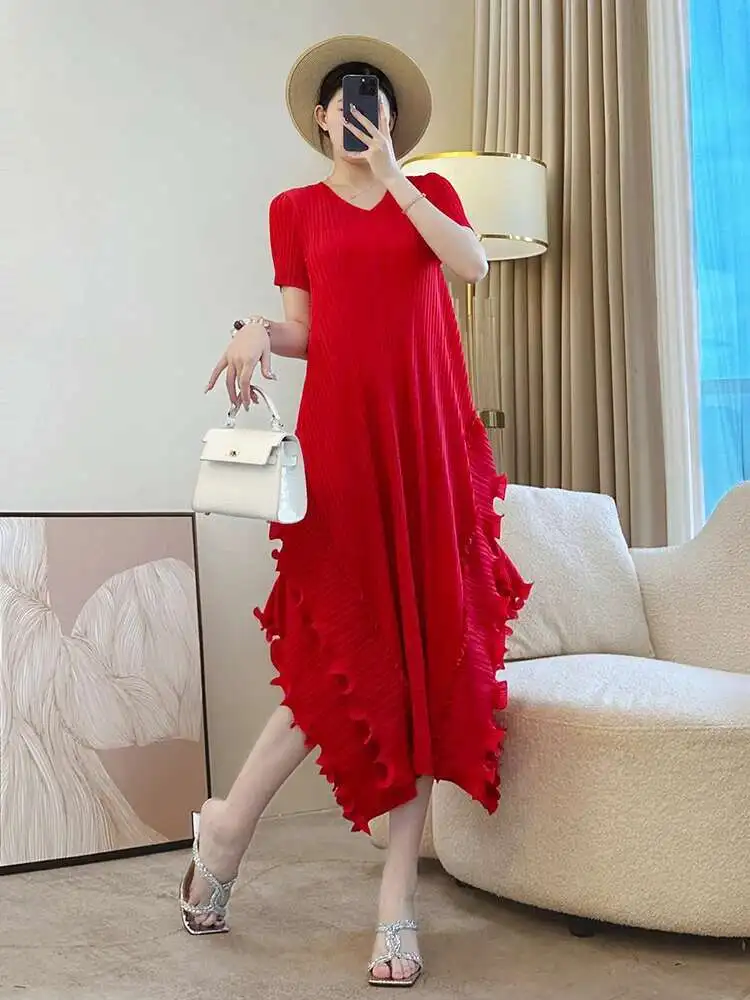 knee length dresses for ladies Women's Raelynn Ball Gown Loose Strap Taffeta Maxi Dress Xs/S/M/L Carmine Red Mean Blvd