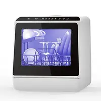 Portable Countertop Dishwasher 5L Water Tank & Hose 6 Washing Programs Air-Dry Compact Design Fast & Efficient High-Temperature 1