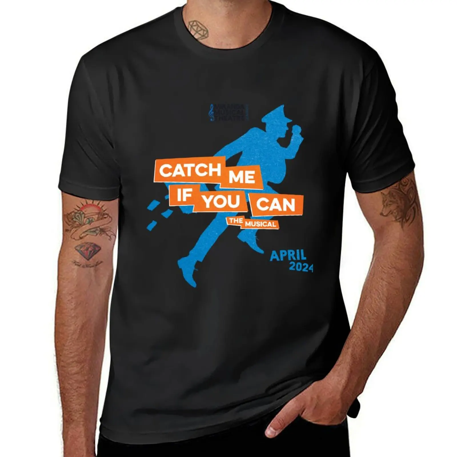 Catch Me If You Can (White background) T-Shirt plus size tops oversizeds t shirt men
