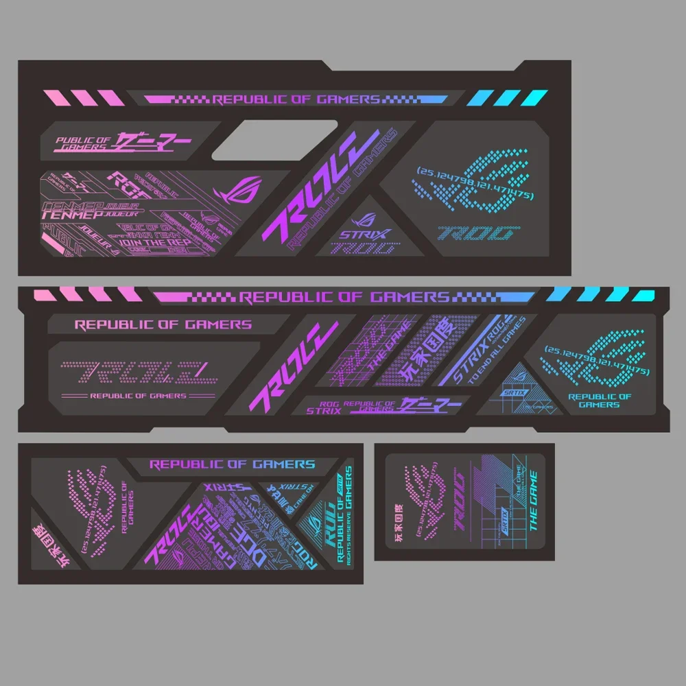MOD ROG Helios GX601 Case Lightboard Kit 5V ARGB UV Laser Engraved Plate PC Gamers Cabinet Shroud Refit Panel AURA SYNC