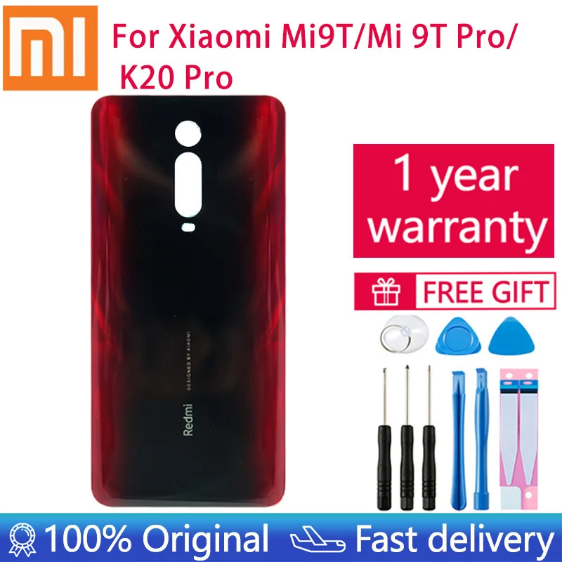 Glass Phone Back Cover Original Back glass Cover For Xiaomi Mi 9T MI9T pro/Redmi k20 pro Back Door Replacement Battery Case Rear Housing Cover