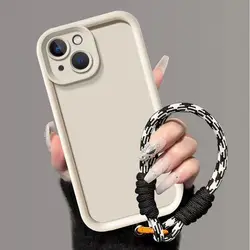 Elegant Weaving Lanyard Phone Case with Skin Feel Protection and Shockproof Design for Tecno Spark Go 1S (Bzgstyjt white)