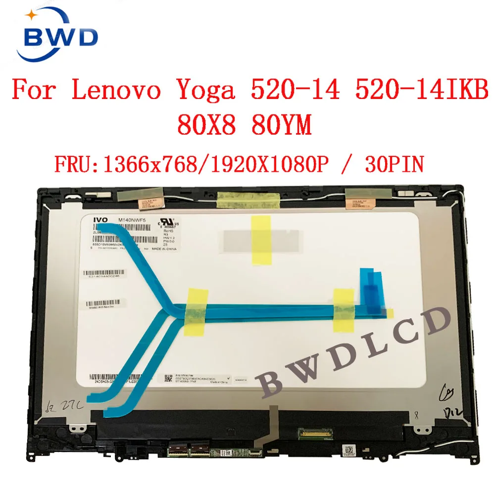For Lenovo Yoga 520 14ikb Display 52014IKB 52014 Flex 514 1470 LCD