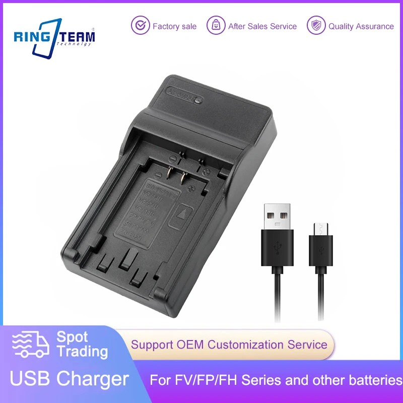 Caricatore Np-Fv50 Fv70 Fv100 Del Caricatore Di Usb Per Le Videocamere Di Sony Fdr-Ax33 Ax100 Nex-Vg10 Vg20 Vg30 Vg900 Hdr-Cx110 Cx130 Cx150