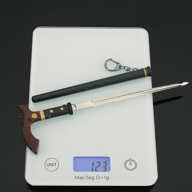 Doss Judgment Cane Sword Weapon Model Alloy Toy Sheath Sword Keychain Ornament Living Room Decoration  Home Accessories