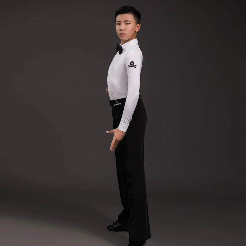 NY07 LT6349DW Long Sleeve Bodysuit Kids Latin Dance Pants