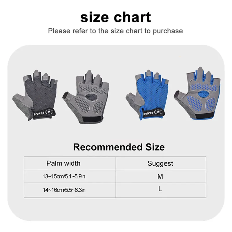 Outdoor Sports Children's Half Finger Gloves Men's and Women's Bicycles Anti Slip Breathable Thin Spring and Summer Gloves