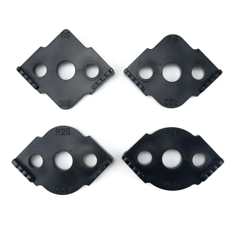 

4Pcs Woodworking Router Corner Radius Templates Jig R5 To R40 Routing Curved Corners Milling Circular Radian