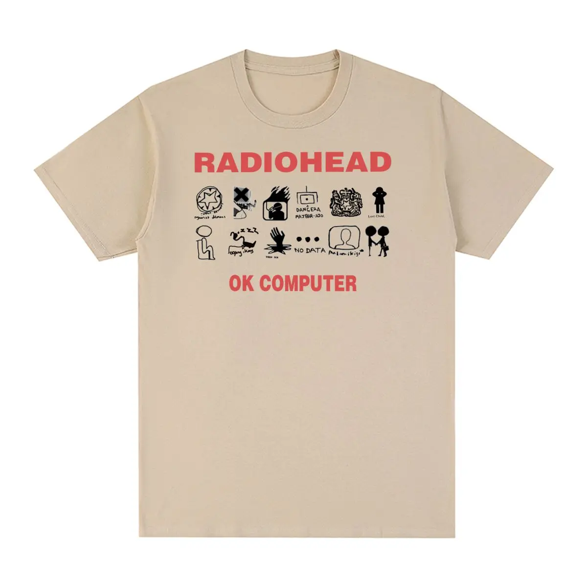 Radiohead Vintage T-shirt OK Computer Fashion Summer Cotton Hip