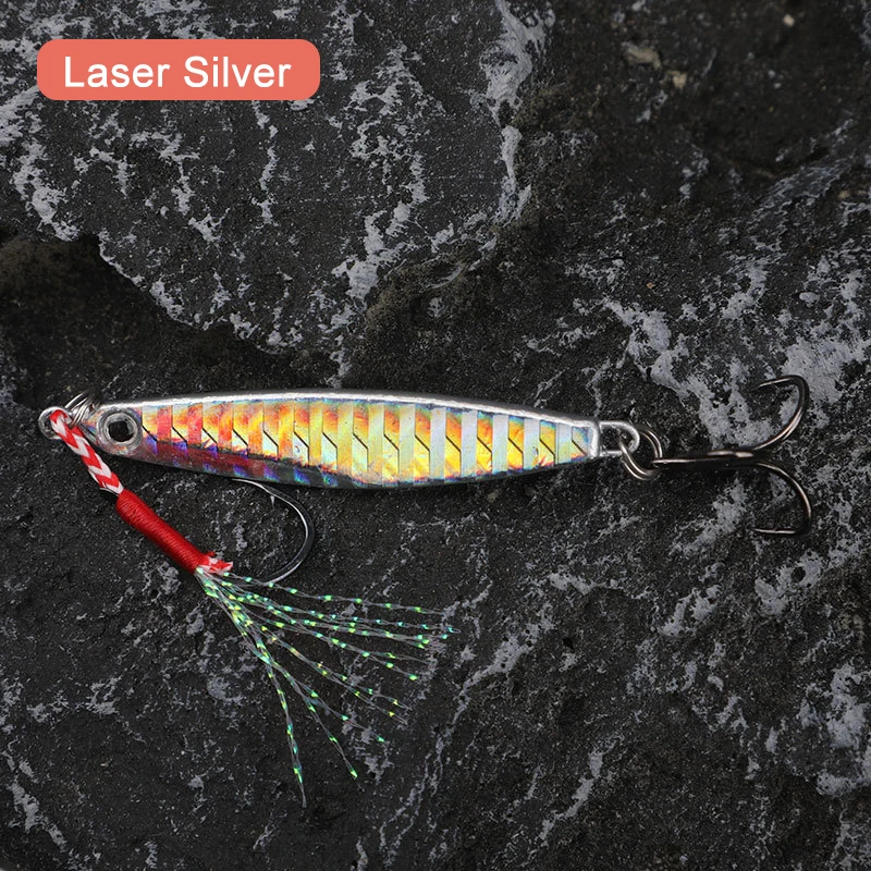 thumbnail image 1 of Señuelo para pesca vertical de Metal largo más lento, cuchara de Jigging de fundición lenta, 7G, 10G, 14G, 17G, 21G, 28G, cebo de Metal Artificial para orilla, aparejos de mar, 1 ud., 1 of 5