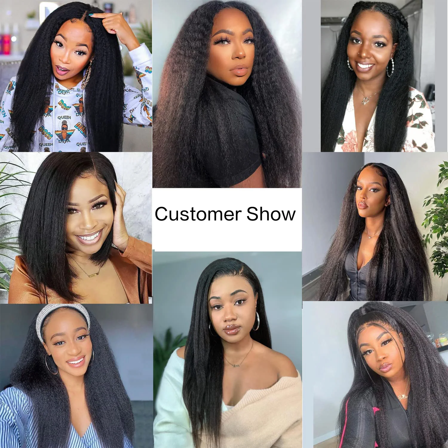 Kinky Straight Clip in Hair Extensions Real Human Hair Double Weft Clip ins for Women hair extensions