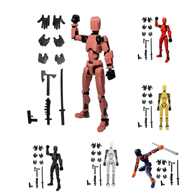 

Full Joint Action Figure Multi Jointed Movable Robot Diy Action Figure Desktop Decoration For Dining Table Coffee Table Desk