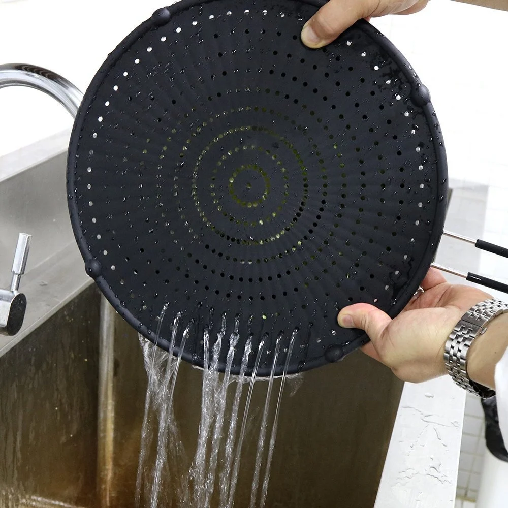 Silicone Splatter Screen Guard Oil Grease Pan Lid Oil-Proof Splash Cover Frying Protection Mat