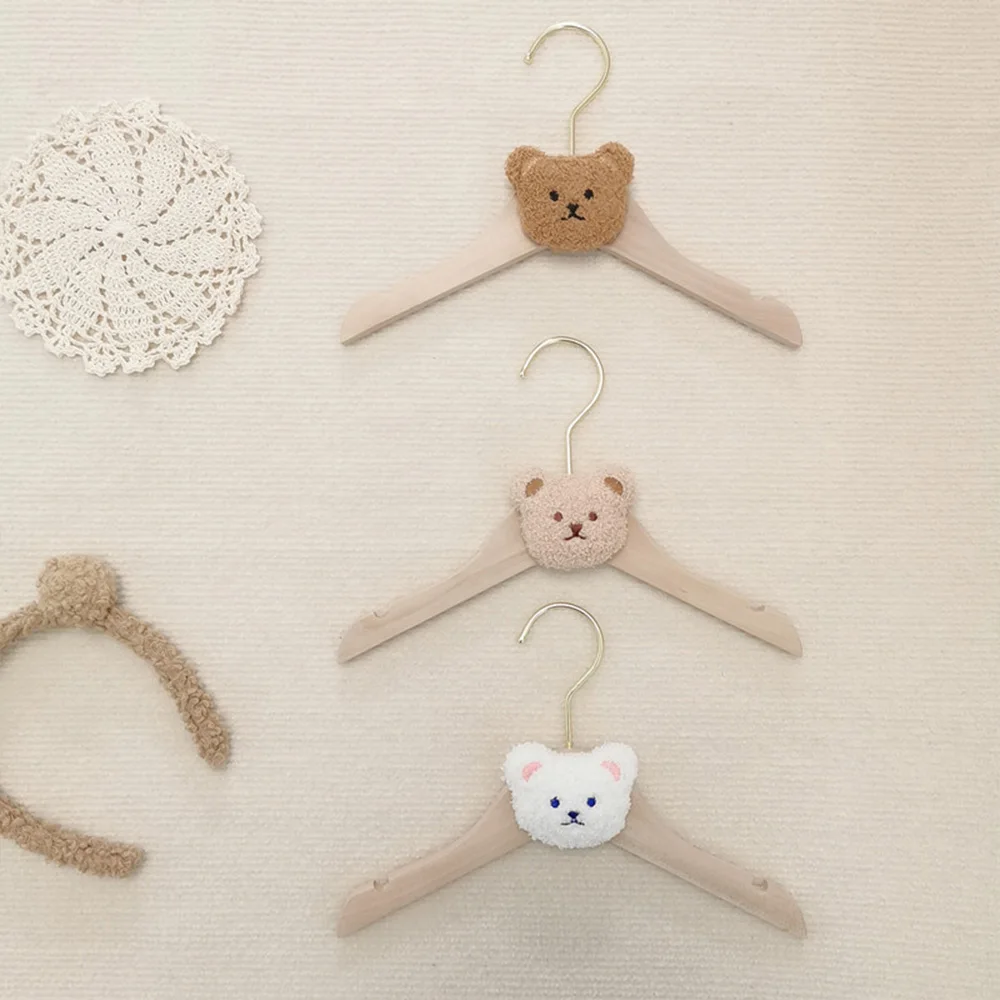 Clothes Hanger Baby Wooden Clothes Hanger DIY Creative Room Decoration Kids Clothes Drying Storage Children's Organizer Clothing Cartoon Hanger