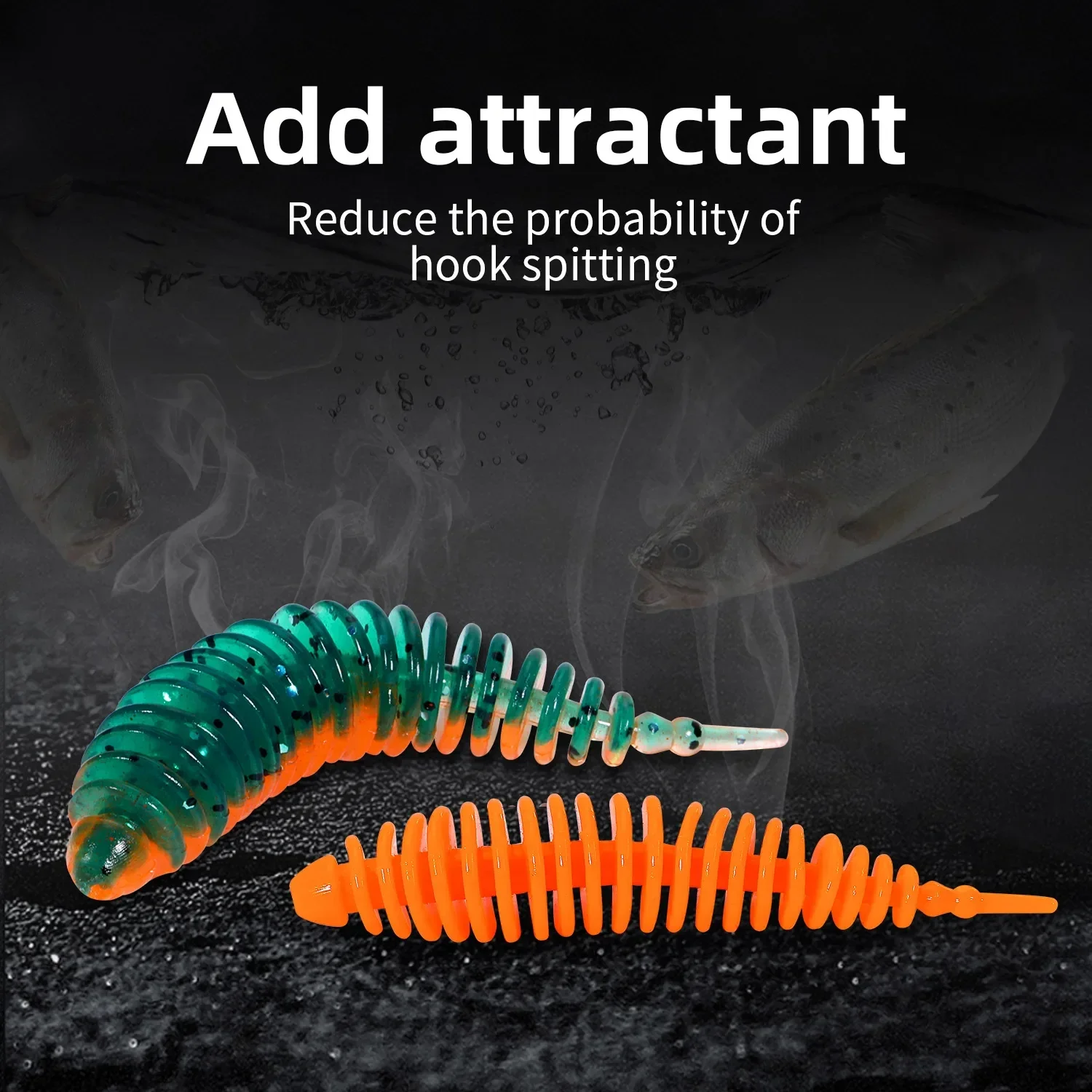 Sougayilang New 20pcs Fishing Tiny Worm Bait Lure Tanta 40mm 60mm 0.4g 2g Leurre Peche Squid Fishing Tackle Bass Pike 3