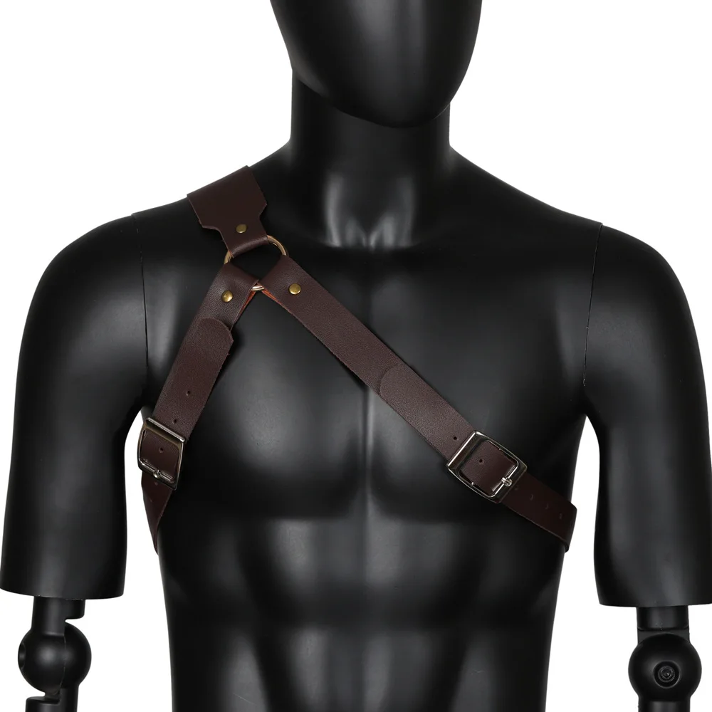 Halloween costume prop sword holder sheath Medieval PU Leather Blade Frog Cosplay Sheath Blade Holster Costume Props Knight Assassin Costume Cosplay Halloween Disguises
