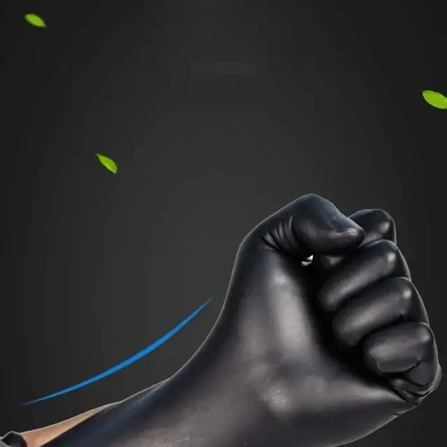 20pcs Multifunctional Disposable PVC Black Nitrile Gloves, Perfect For Car Repair, Food Prep, Hair Dyeing & More 2