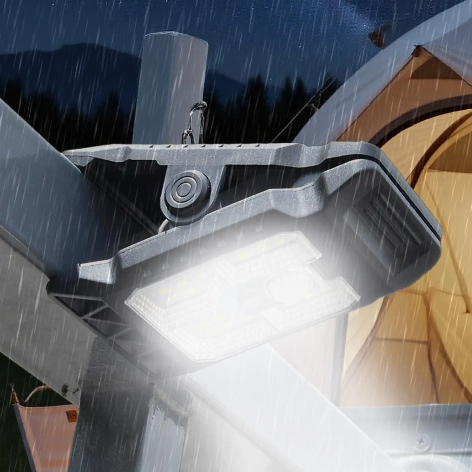 Outdoor solar clip-on light with motion sensor waterproof outdoor clip-on solar light 3-mode safety light Lighting Portable LED