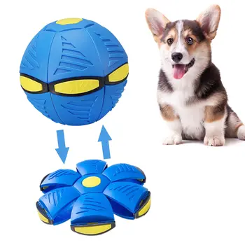 Dog Toy Flying Saucer Ball, Magic Deformation UFO Toys for Dogs Cats, New Originality Frisbee for Outdoor Sports Training