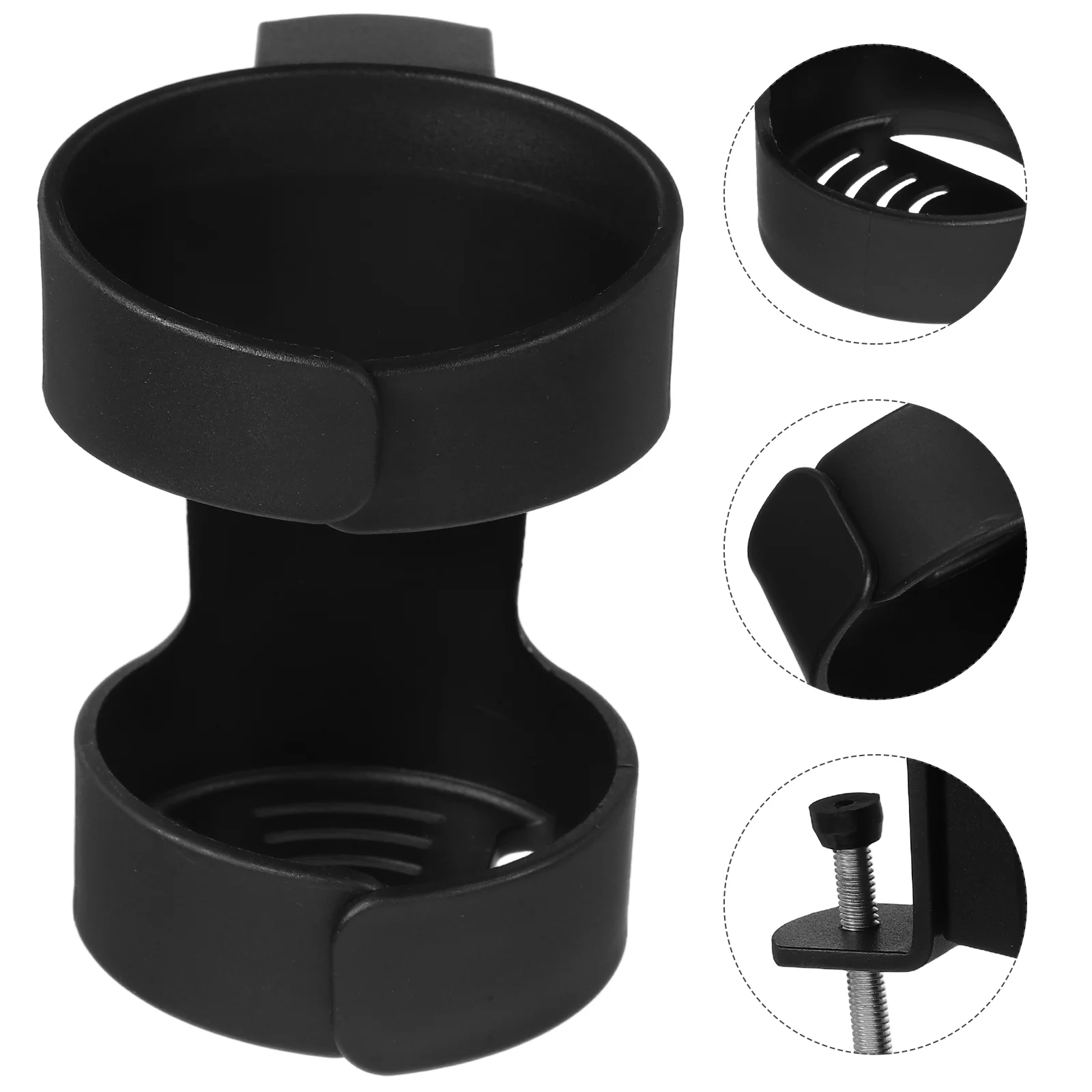 Deskside Water Cup Holder Clamp for on -saving Carbon Steel Armchair Drink Secure