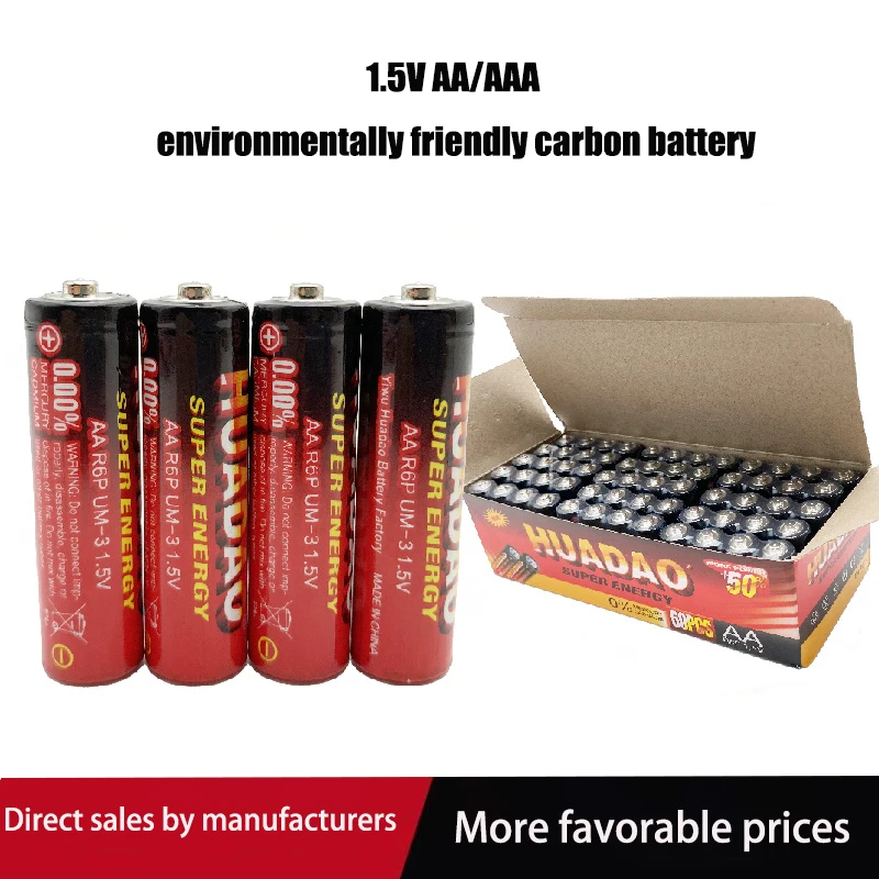 1.5V Aaa Aa, N. 5 No. 7 Huadao Carbon Battery, Senza Mercurio, Innocuo, Sicuro Ed Ecologico, Vari Giocattoli, Orologi
