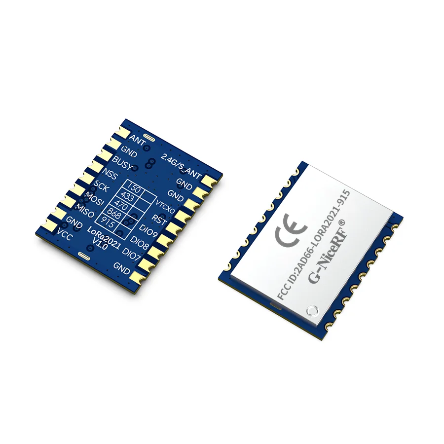 10개/로트 LoRa2021 SPI 모듈 FLRC 2.6Mbps Sub-GHz+2.4GHz, S 밴드, RTToF 거리 측정