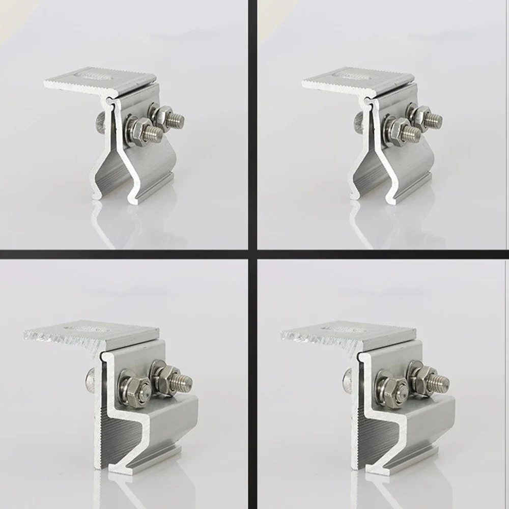 4 pcs Solar Panel Bracket Roof Mounting Fixing Clamp Photovoltaic PV Bracket Clips Solar Panel Mounting Clips House RV Boat