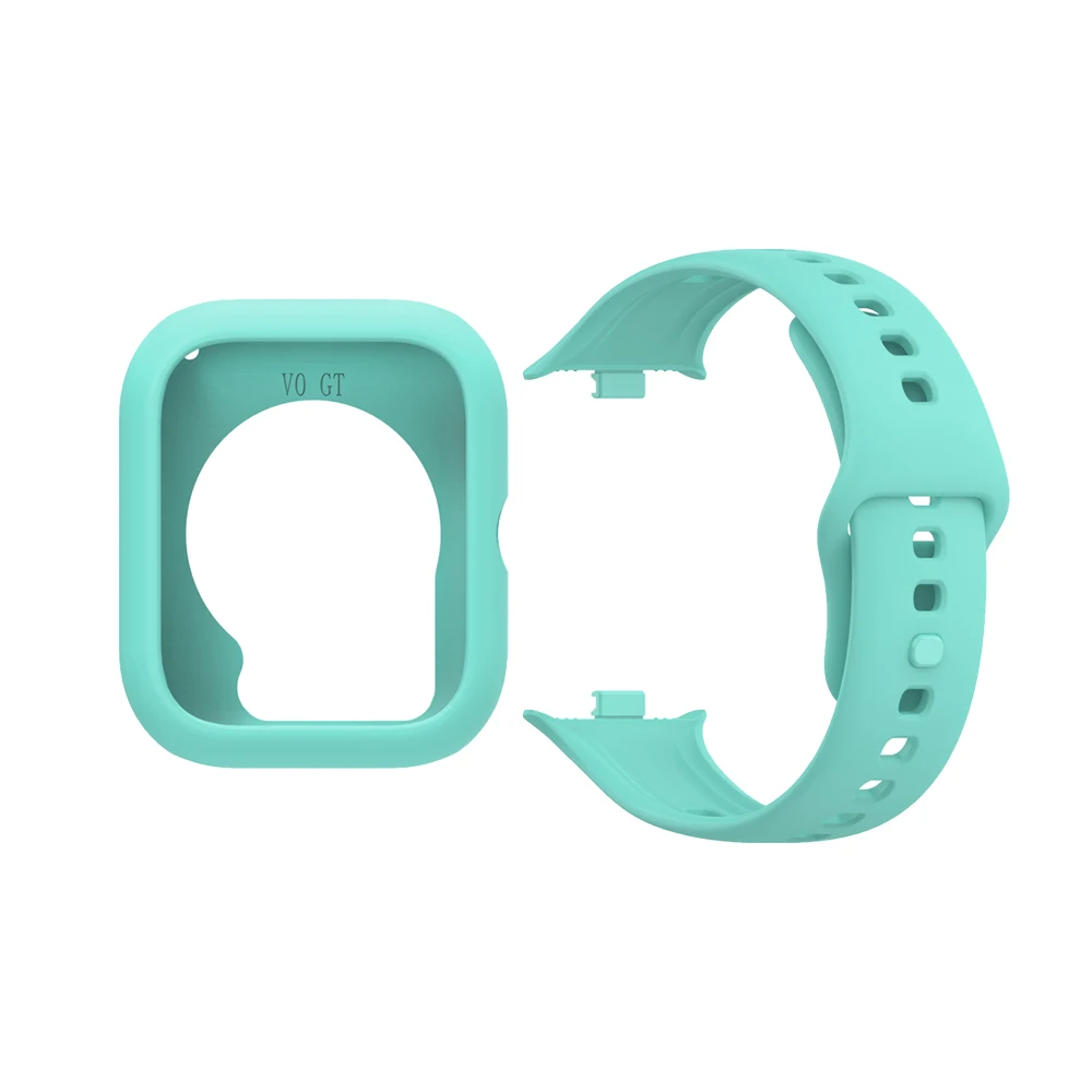 Dual-Function Silicone Sport Strap with Protective Case - Soft Replacement Band