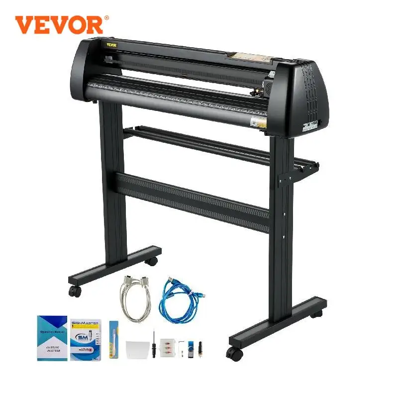 VEVOR 28Inch Vinyl Cutter Plotter Manual USB Offline Sign Cutting Printer Machine Label Maker LCD Display Signmaster Software
