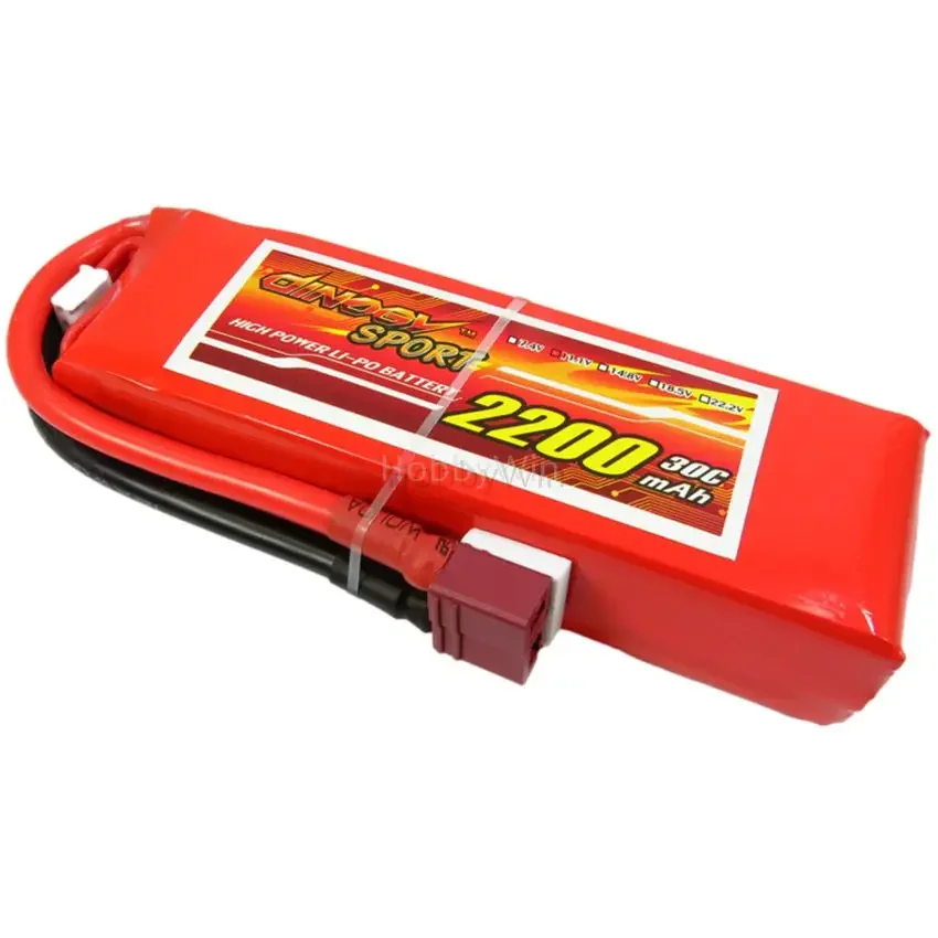 

11.1V 3S 2200mAh 30C LiPO Battery T plug for T-REX 450 RC Helicopter Model Airplane FPV Drone