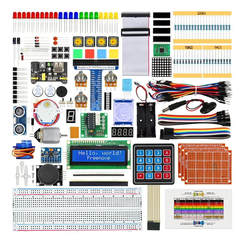 Kit Di Sviluppo Raspberry Pi 4B Ultimate Starter Per Raspberry Pi 4B/3B +/Pi 400 Con 223 Articoli, 104 Progetti