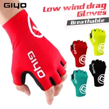 Short Cycling Gloves Fingerless Gloves Anti-slip Bicycle Lycra Fabric Half Finger Mitten for Mtb Road Bike Sports Racing