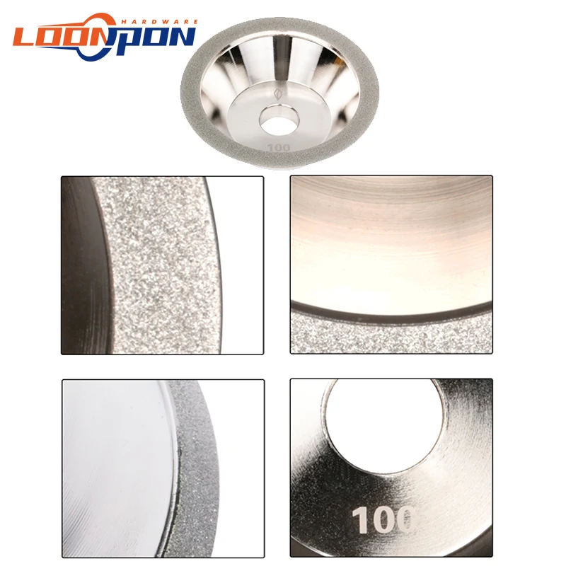 100mm diamond grinding wheel cup shaped diamond wheels DIsc for tungsten steel milling cutter tool sharpener grinder