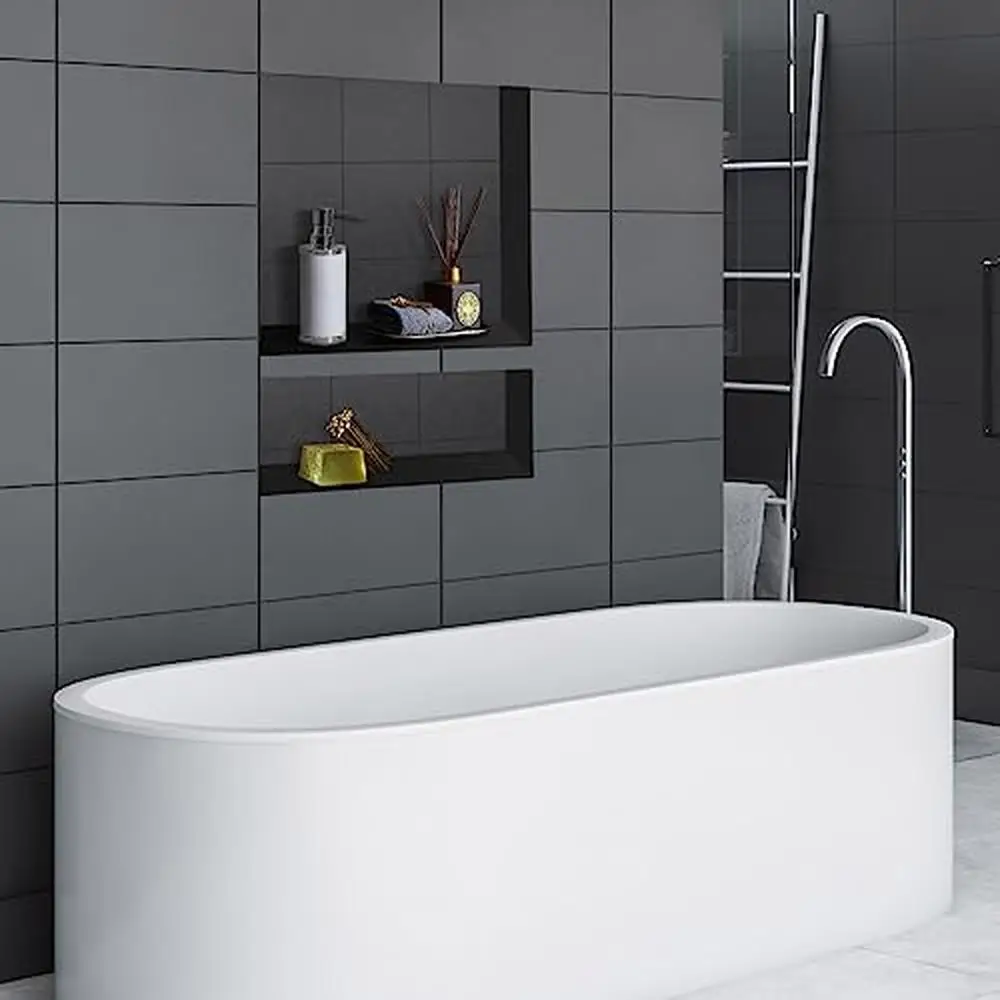 16" x 20" Double Shelf Yellow Rectangle Shower Niche Tile Bathroom Storage Leakproof Plastic Easy Installation Versatile Usage 6